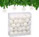 Relaxdays kerstballen set van 50 - Ø 6 cm - glanzend - kunststof - wit