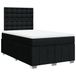vidaXL Boxspringbed met matras, stof, zwart, 120x190 cm