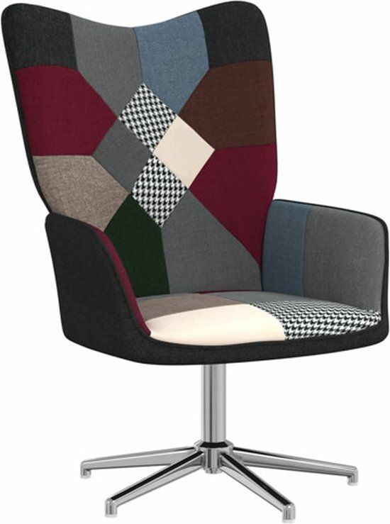 vidaXL Relaxstoel patchwork stof