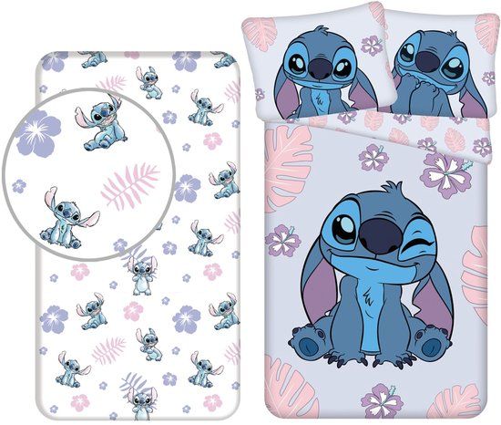 4KidsOnly Jerry Fabrics Lilo & Stitch Dekbedset - Eenpersoons - Katoen - Meerkleurig
