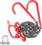 VEVOR 10mmx90cm G80 Trekketting J-Haak Stalen Ketting Transportketting 7074kg