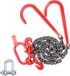 VEVOR 10mmx90cm G80 Trekketting J-Haak Stalen Ketting Transportketting 7074kg