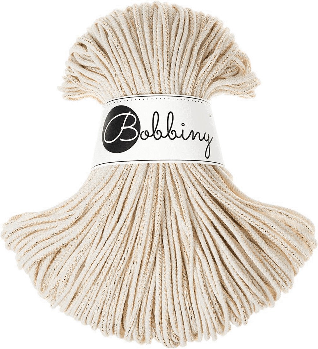 Bobbiny Junior - Golden Natural - 3mm - Garen - Breien - Haken - Haakgaren - Breigaren - Katoen