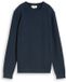 Tom Tailor - Pull en tricot en coton - Taille L - bleu marine mouliné
