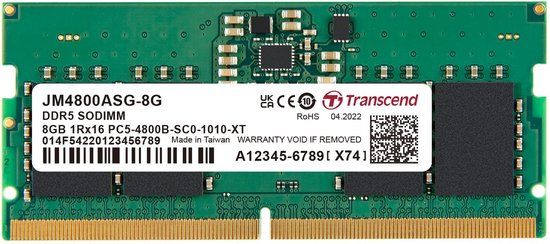 Transcend JetRam JM4800ASG-8G geheugenmodule 8 GB DDR5