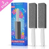 Sweep-it! Puimsteen voor WC met handvat - 2 stuks