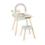 Janod Unicorn Houten Kaptafel met Spiegel en Kruk