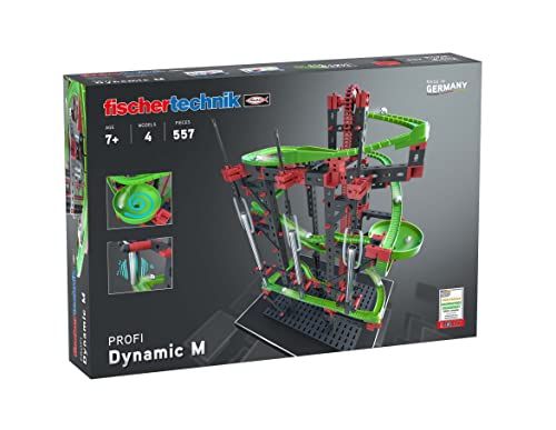 fischertechnik 533872 Kogelbaan Dynamic M – bouwpakket voor kinderen vanaf 7 Jaar, leerspeelgoed met flexibele rails en geluidsbuizen, bevordert technisch inzicht