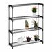 Relaxdays plantenrek, 4 etages, binnen, metaal, 106 x 91 x 28 cm, zwart