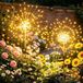 Piquets de terre pour panneaux solaires, set de 2, 150 LED, 8 modes, résistant aux intempéries