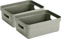 Sunware boîte de rangement - 8x - plastique - vert clair - 9 litres