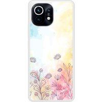 Xiaomi Mi 11 Watercolor flowers Verstevigd hoesje met sublimatie bedrukking