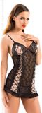 Passion - Femme Floris Set S/M Rouge Dentelle Polyester