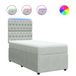 vidaXL Boxspringbed met matras, lichtgrijs, 80x200 cm, fluweel