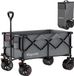 LifeGoods Bolderkar XL - 200L - Pliable - 100KG Capacité de charge - 101x92x57CM - Chariot pliable avec frein et housse de protection - Gris