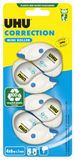 Correctierollen, UHU Mini-correctieroller, wit, set van 4