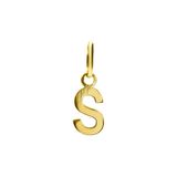 Lucardi Dames 14 karaat gouden letter hanger alfabet - Hanger - 14 Karaat Goud - Goud