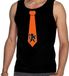 Bellatio Decorations Shoppartners Bv Zwart fan tanktop voor heren - oranje leeuw stropdas - Holland / Nederland supporter - EK/ WK mouwloos t-shirt / outfit XXL