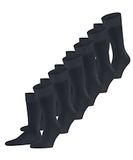 FALKE Happy 6-Pack eenkleurig katoen multipack sokken heren blauw - maat 39-42