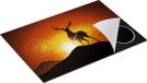 Chefcare Inductie Beschermer Hert op een Berg - Abstract - Silhouet - 75x50 cm - Multicolor