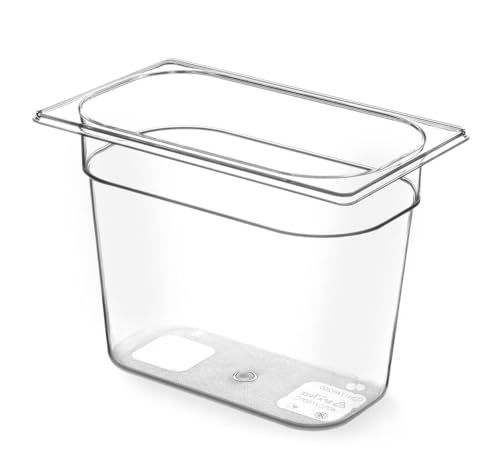 HENDI GN-container 1/4 – Tritan – 5,5L – BPA-vrij – Transparant – 265x162x200 mm