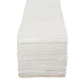DII Handmade Chindi Tabletop, Reversible and Machine Washable, Table Runner, 14x72, Natural