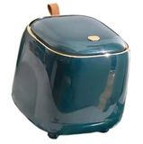 Merkloos / Sans marque Dailygoods Mini Aanrecht Prullenbak - Push Type - Donkergroen - 3L