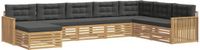 vidaXL Acacia Hout Buiten Bank Set Wit en Antracietkleurig