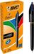 BIC 4 Colours Original Pro Balpennen met Kliksysteem Medium Punt (1,0 mm) - Pak van 12 Stuks, Zwart/Blauw/Groen/Rood
