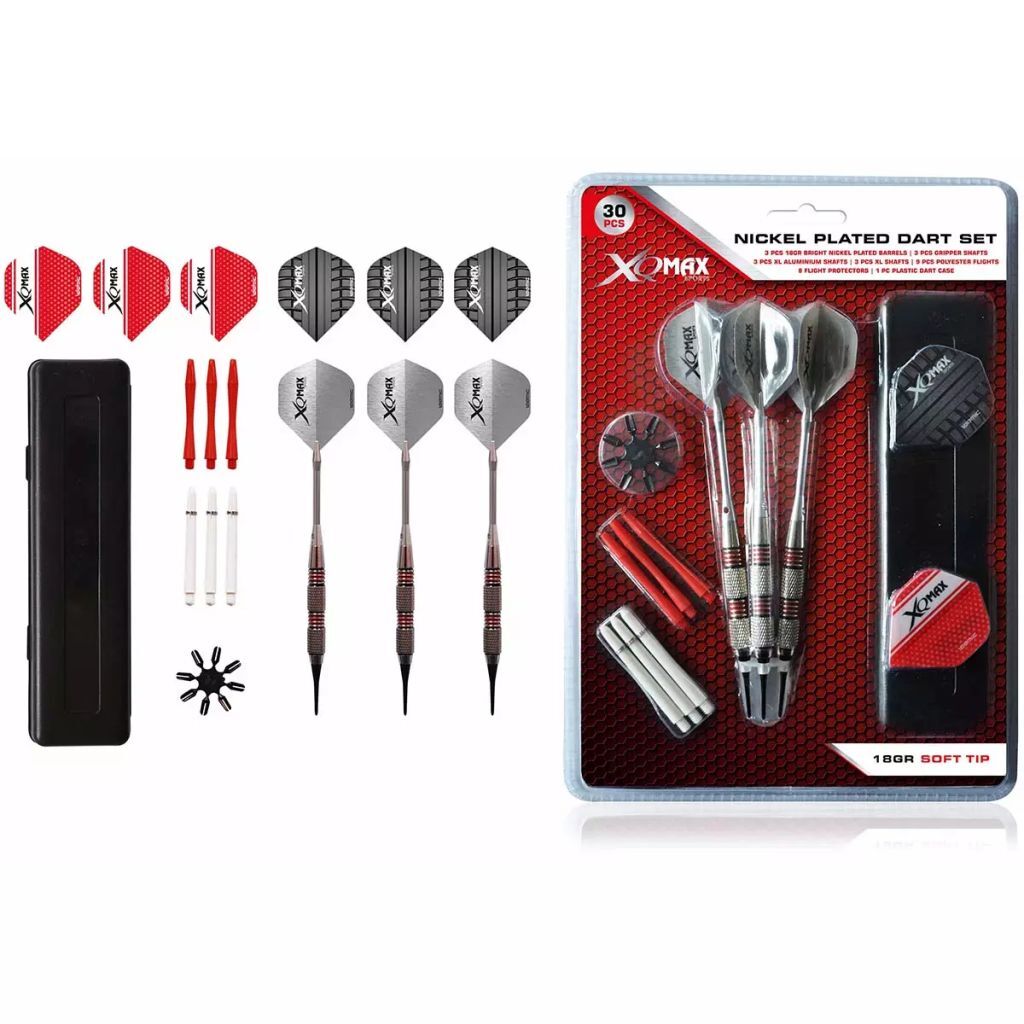 XQmax Darts Dart set soft tip vernikkeld 18 g 30-delig QD7000690