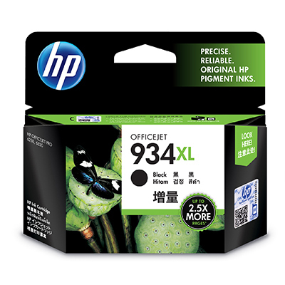 HP 934XL High Yield Black Original Ink Cartridge single pack / zwart