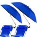 Omgoods - 2x 1,2m Sonnenschirme für Stühle - 360° Verstellbarer UV-Schutz