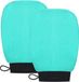 Gants exfoliants pour gommage corporel, set de deux, turquoise