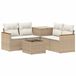 vidaXL Bank 2 zitplaatsen Beige et Crème Polyrattan et Acier