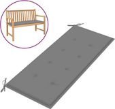 vidaXL Tuinbankkussen 120x50x3 cm Oxford stof grijs
