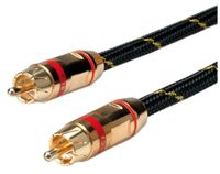 ROLINE GOLD RCA kabel 2,5 m Zwart, Goud, Rood