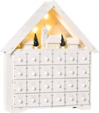 HOMCOM Kerstadventskalender met LED-Verlichting - Klein Dorp