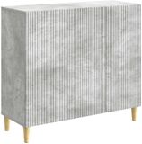 vidaXL Dressoir Betongrijs 89 x 34,5 x 80 cm Bewerkt hout