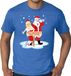 Bellatio Decorations Shoppartners Bv Grote maten foute Kersttrui t-shirt - Best Christmas party ever - blauw - heren - XXXXL