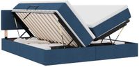 vidaXL Opbergbed met matras, blauw, 180 x 200 cm, kunstleer