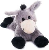 Habibi Plush Warmte/Koelte Knuffel Ezel Grijs 30 cm