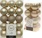 Decoris Boules de Noël plastique perle champagne 4-6 cm - 46x pièces - mix mat et brillant