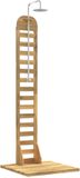 vidaXL Buitendouche - 225 cm - Massief acaciahout en roestvrij staal - Wit
