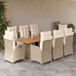 Maison Exclusive - Salon de jardin 9 pièces avec coussins en polyrotin beige