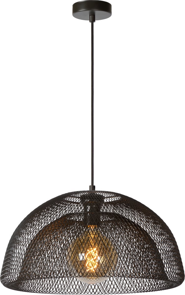 Lucide MESH - Hanglamp - Ã˜ 46 cm - Grijs ijzer