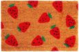 Merkloos Deurmat kokos - aardbeien - 60x40 cm - antislip