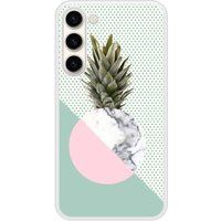 Samsung Bedrukt siliconen hoesje compatibel met Galaxy S23 Plus Ananas marbre