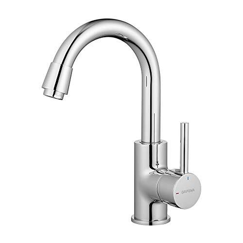 GRIFEMA G1002 IRISMART - High washbasin tap, mixer monozando bathroom, silver [exclusive in Amazon]