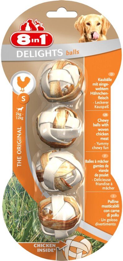 8in1 Delights Ballen S 4 stuks