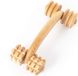 oCreon Houtmassageroller voor rug, nek, schouders, armen, benen en lichaam - 18 x 7 x 6 cm